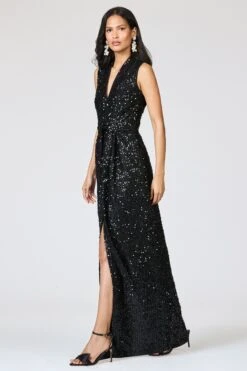 SYLVAIN GOWN - BLACK -Sachin and Babi US SHOT 16 095 0334b789 ff9a 40e6 a442 4aed980c4ac3