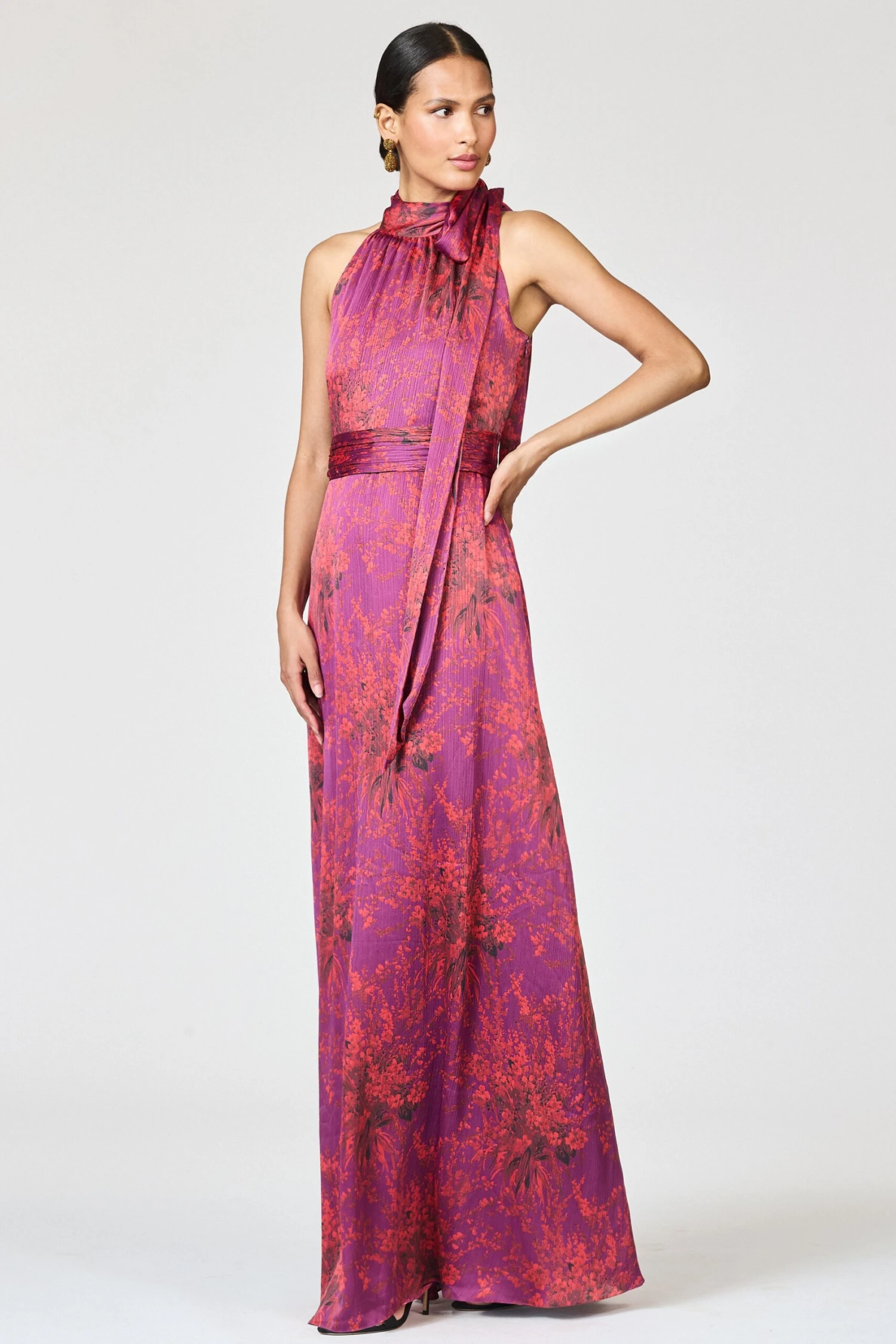 KAYLA GOWN - RASPBERRY BOUQUET 5 KAYLA GOWN - RASPBERRY BOUQUET - Image 3