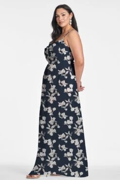 Sienna Gown - Navy Venetia Petal -Sachin and Babi US SIENNAGOWN NAVYVENETIAPETALS SIDE16 7aa0095e fe49 4c39 9910 f4787da1614c
