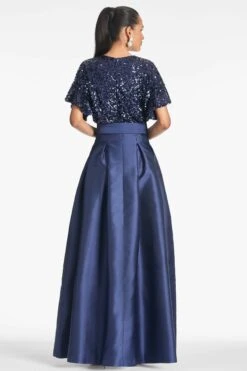 Simone Gown - Night Sky -Sachin and Babi US SIMONEGOWN MIDNIGHT BACK