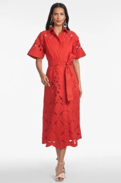 VINCENZA DRESS - CHERRY