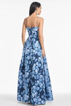 BEAU GOWN - WILD SAPPHIRE ROSES -Sachin and Babi US T252G56 402 4