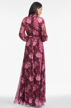 VERA GOWN - RASPBERRY FLORIBUNDA -Sachin and Babi US T252G59 678 4