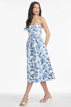 OLENA DRESS - DELFT BLUE BEGONIA