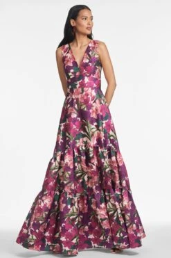 RORI GOWN - CASA BLANCA LILLIES -Sachin and Babi US T252G68 667 2