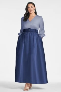 Zoe Gown - Cool Grey/Night Sky 14 Zoe Gown - Cool Grey/Night Sky -Sachin and Babi US ZOEGOWN COOLGREYNIGHTSKY FRONT2