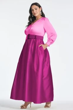 Zoe Gown - Pink/Magenta -Sachin and Babi US ZOEGOWN PINKMAGENTA SIDE7