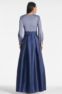 Zoe Gown - Cool Grey/Night Sky 12 Zoe Gown - Cool Grey/Night Sky -Sachin and Babi US ZOEGOWN COOLGREYNIGHTSKY BACK