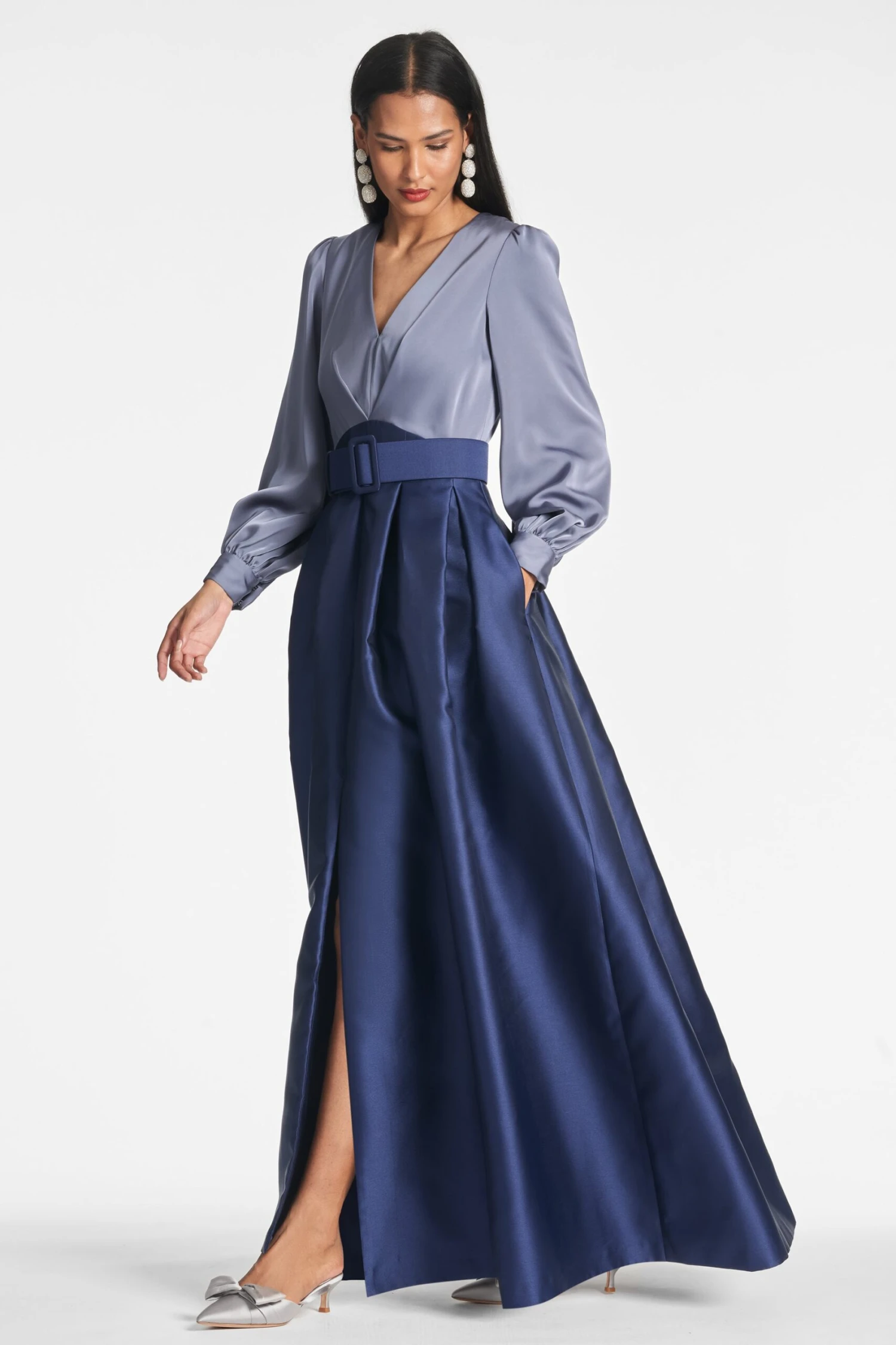 Zoe Gown - Cool Grey/Night Sky 5 Zoe Gown - Cool Grey/Night Sky - Image 3