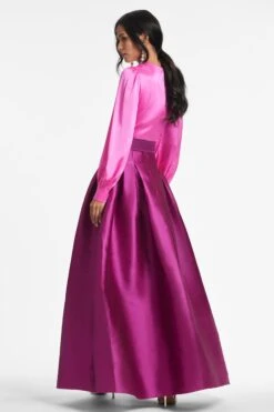 Zoe Gown - Pink/Magenta -Sachin and Babi US ZOEGOWN PINKMAGENTA BACK