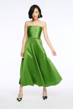 DARIAN DRESS - GREEN GARNET